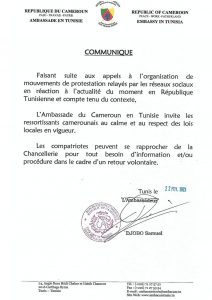 Tuni, Cameroun Actuel